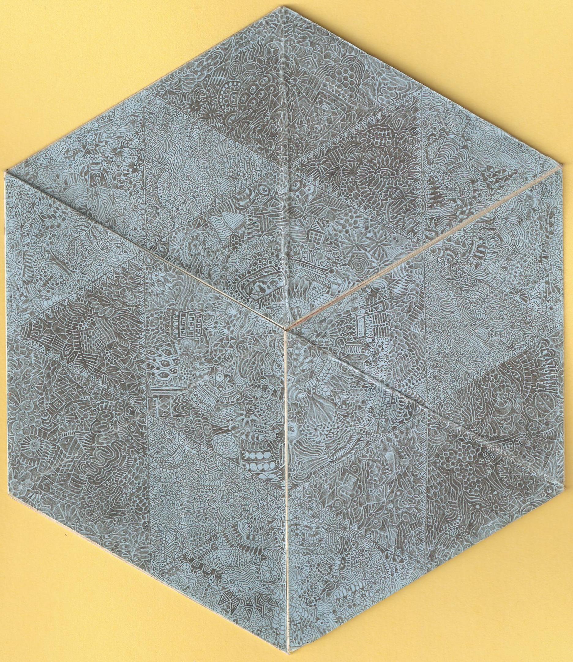 cara tres de tri-hexa-flexágono