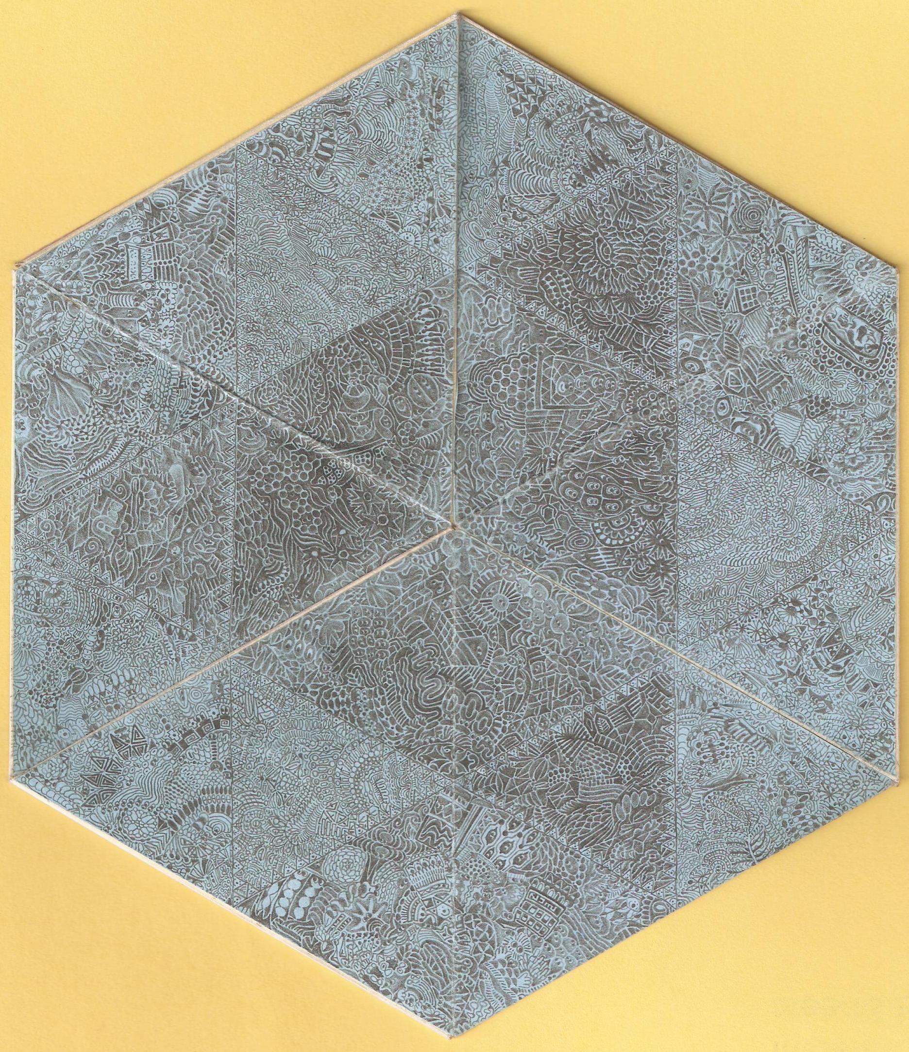 cara tres de tri-hexa-flexágono