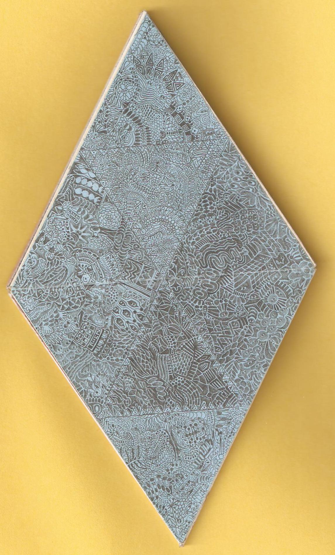 componente tres de cara tres de tri-hexa-flexágono